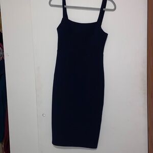 Navy blue midi dress